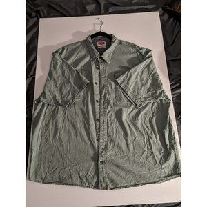Wrangler Men’s 3XL Short Sleeve Button Down Shirt Grayish Green